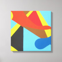 Helder Creatief Turkoois Abstracte Kunstprint