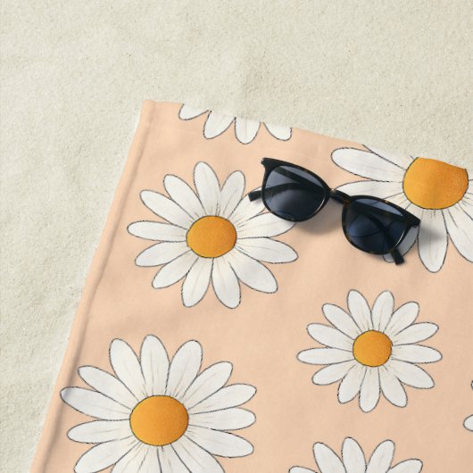 Helder Daisy Pattern – Bloemen Zomer Accessoire - Strandlaken (In situ)