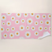 Helder Daisy Pattern – Bloemen Zomer Accessoire - Strandlaken (Voorkant)