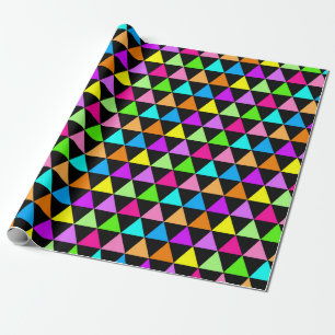 Helder driehoek groovy print cadeauverpakkings pap cadeaupapier
