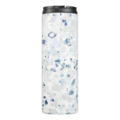 Helder en Blauw en Grijs Splatter Thermosbeker (Achterkant)