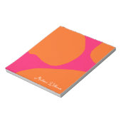 Helder en Bold Heet Roze en Sinaasappel Abstract Notitieblok (Gedraaid)