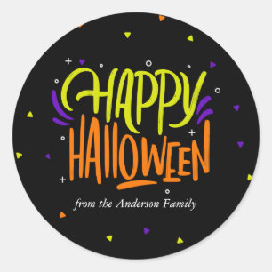 Helder en feestelijk Halloween Ronde Sticker