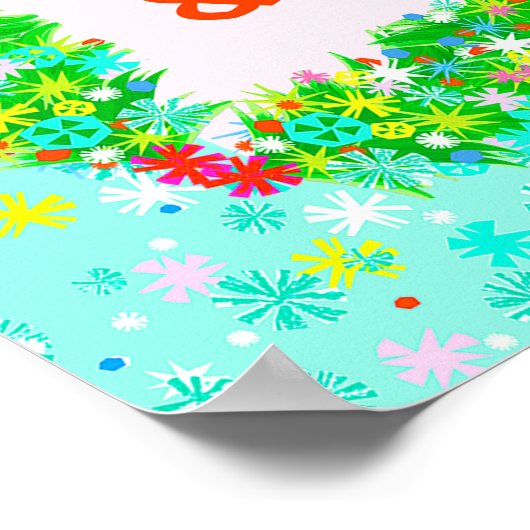 Helder en glanzend Wreath Poster (Hoek)