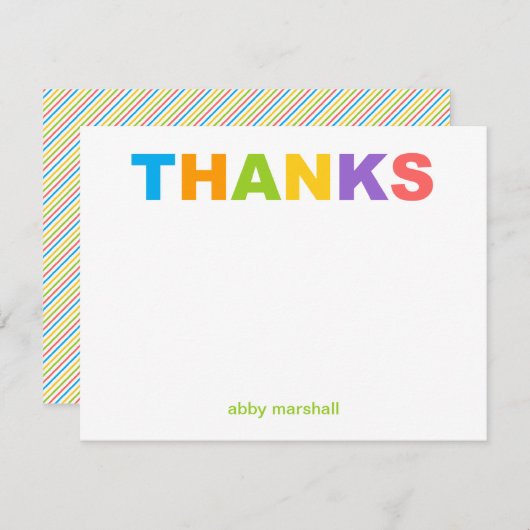 Helder en kleurrijk bedankt (Voorkant / Achterkant)