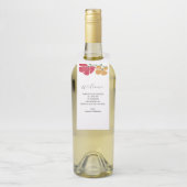 Helder en kleurrijk Hotel Gast Bruiloft Welkom Flessenhanger (Op fles)