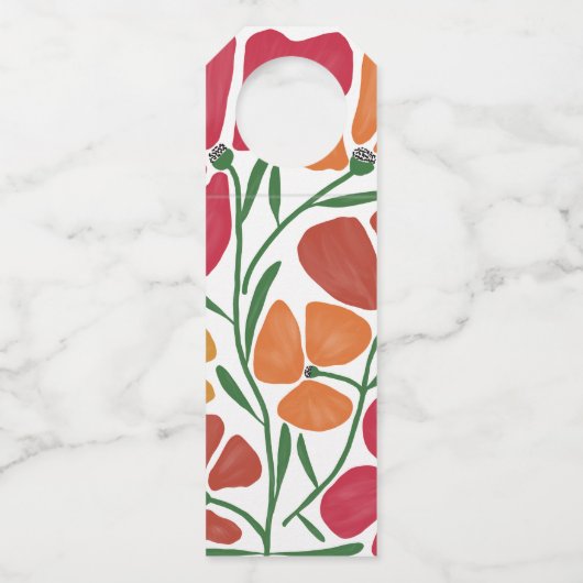 Helder en kleurrijk Hotel Gast Bruiloft Welkom Flessenhanger (Achterkant)