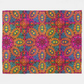 Helder en kleurrijk Mandala Fleece Deken (Voorkant (Horizontaal))