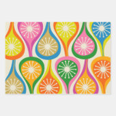 Helder en kleurrijk Mid Century Modern Atomic Fun Inpakpapier Vel (Voorkant 3)