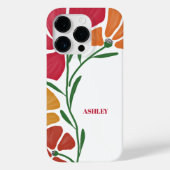 Helder en kleurrijk Roze, Sinaasappel, & Goud Case-Mate iPhone Case (Achterkant)