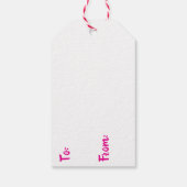 Helder en koel Vrolijk Kerstfeest Cadeaulabel (Achterkant)