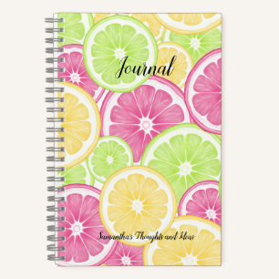 Helder en Leuke Citrus Pop Zomer Journaal Notitieboek