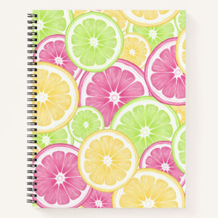 Helder en Leuke Citrus Pop Zomer Schetsboek Notitieboek