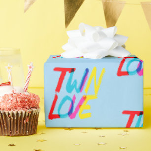 Helder en Moedig Tweeling Thema Cadeaupapier