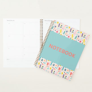 Helder en vrolijk kleurrijk ontwerp planner
