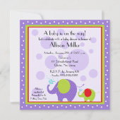 Helder en vun elphant-Baby shower Kaart (Voorkant)