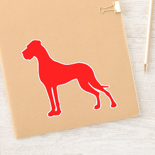 Helder en wijs koele Great Dane Vinyl op Sticker