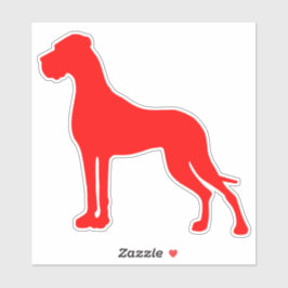 Helder en wijs koele Great Dane Vinyl op Sticker
