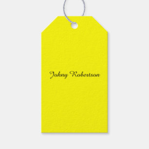 Helder Geel Eenvoudig Elegant Professioneel Modern Cadeaulabel
