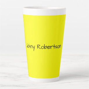 Helder Geel Eenvoudig Elegant Professioneel Modern Latte Mok