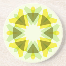 Helder Geel Groene Ster Dopamine Decor Kitsch Kuns