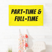 Helder Geel PART-TIME FULL-TIME Banner High-Vis (Insitu)