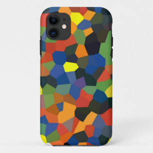 Helder gekleurd Abstract mozaïekpatroon iPhone 11 Hoesje