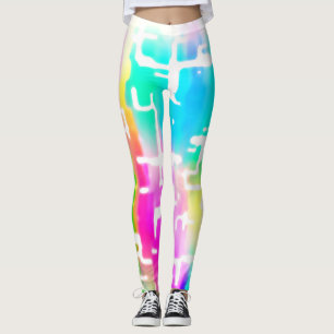 Helder gekleurd Abstract patroon in Crazy Rustic Leggings