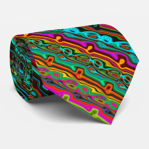 Helder gekleurd Abstract patroon Stropdas