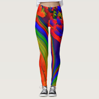 Helder gekleurd fractal leggings
