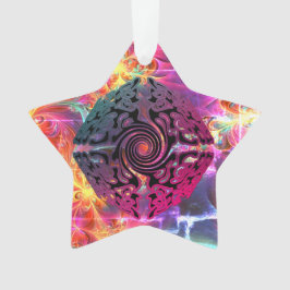 Helder gekleurd kerst alternatief ontwerp ornament