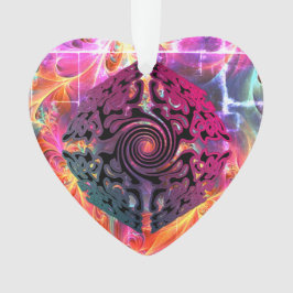 Helder gekleurd kerst alternatief ontwerp ornament