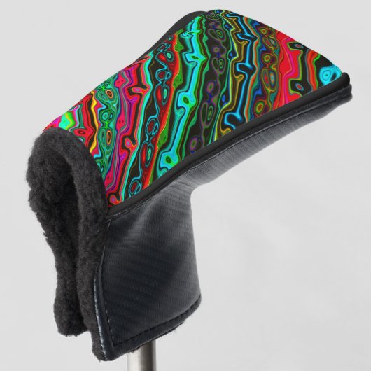 Helder gekleurd, kleurrijk Abstract patroon Golfheadcover (3/4 voorkant)