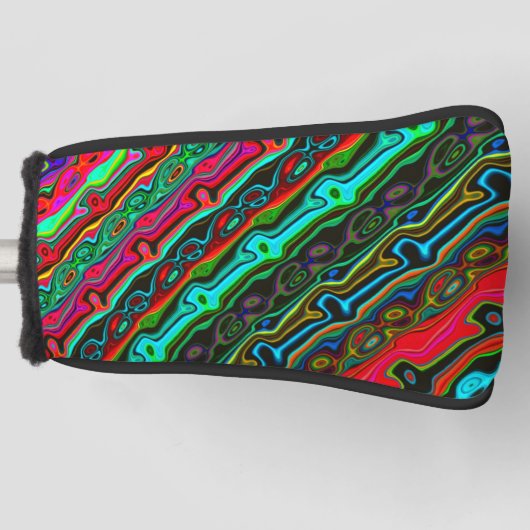 Helder gekleurd, kleurrijk Abstract patroon Golfheadcover (Voorkant)