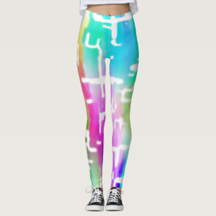 Helder gekleurd, kleurrijk Abstract patroon Leggings
