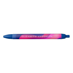 Helder gekleurd modern monogram zwarte inkt pen