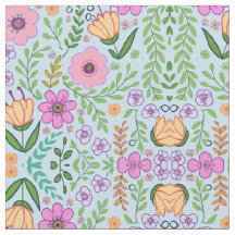 Helder gekleurd naadloos bloemenpatroon blauw