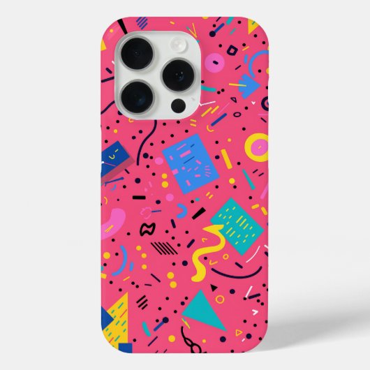 Helder gekleurd ontwerp van doodles en vormen Case-Mate iPhone case (Achterkant)