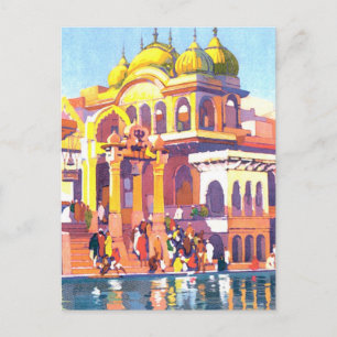 Helder Gekleurd Vintage India Briefkaart