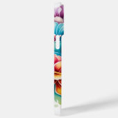 HELDER GEKLEURDE 3-D LOOK BLOEMEN Case-Mate iPhone CASE (Achterkant / Rechts)