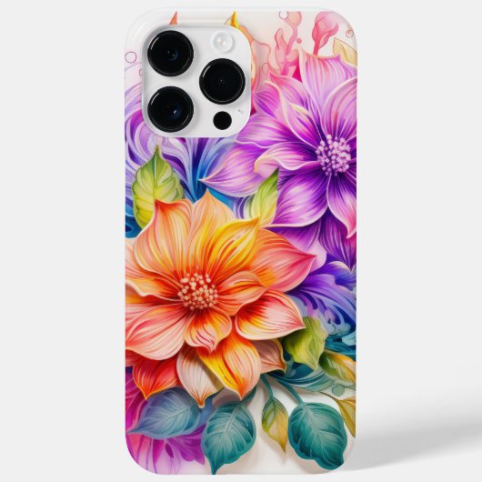 HELDER GEKLEURDE 3D LOOK BLOEMEN Case-Mate iPhone CASE (Achterkant)