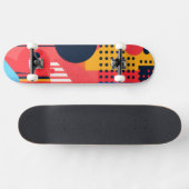 Helder gekleurde achtergrond met cirkels skateboard (Horizontaal)