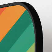 Helder gekleurde bogen achtergrond pickleball paddle (Links Detail)