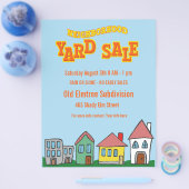 Helder gekleurde buurt Yard Sale Flyers (Enkel)
