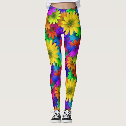 Helder gekleurde dagen leggings (Voorkant)