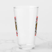 Helder gekleurde Fancy Heart Queen-Kaart Glas (Links)