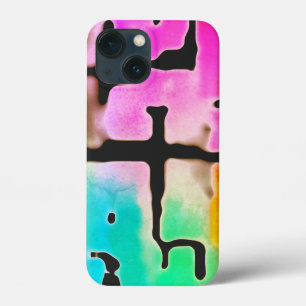 Helder gekleurde Funky Cool Abstract iPhone 13 Mini Hoesje