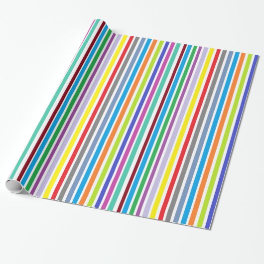 Helder gekleurde Gift Wrap Cadeaupapier (Uitgerold)