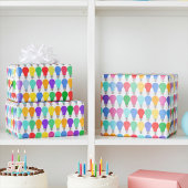 Helder gekleurde gloeilampen cadeaupapier