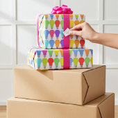 Helder gekleurde gloeilampen cadeaupapier